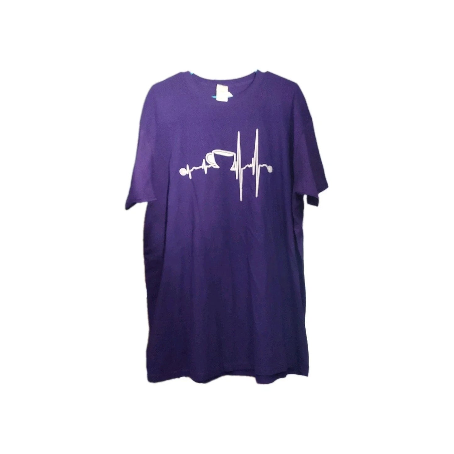 NWOT Gildan Custom Mens Shirt Coffee Is Life Heartbeat Sz XL ~ #55 Unisex T-shirt, Sweatshirt, Hoodie, Long Sleeve Tee - T-Shirt, Sweatshirt, Hoodie