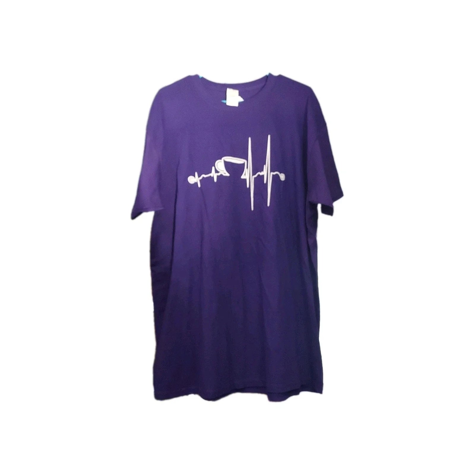 NWOT Gildan Custom Mens Shirt Coffee Is Life Heartbeat Sz XL ~ #55 Unisex T-shirt, Sweatshirt, Hoodie, Long Sleeve Tee - T-Shirt, Sweatshirt, Hoodie