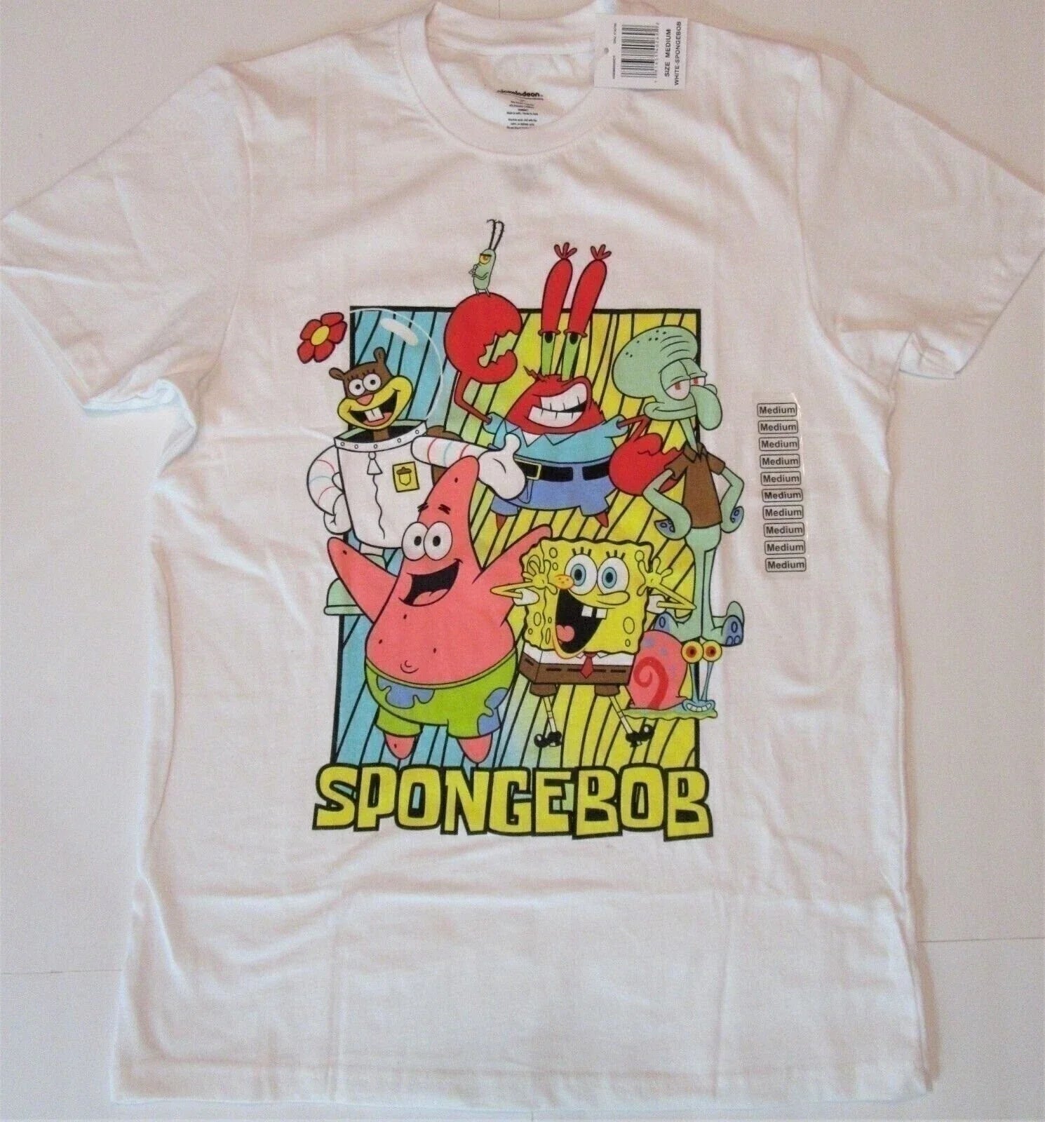 Sponge Bob Square Pants Medium T-Shirt  ~ Size M ~ White T Shirt A Unisex T-shirt, Sweatshirt, Hoodie, Long Sleeve Tee - T-Shirt, Sweatshirt, Hoodie