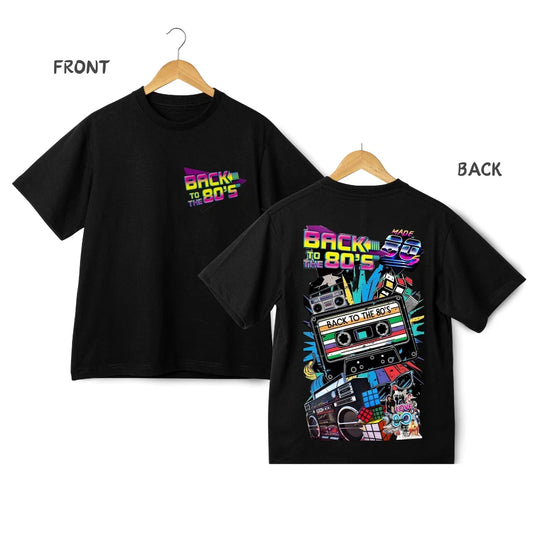 Back to the 80s Graphic T-Shirt Retro Cassette Boombox T-shirt - Streetwear Tee Unisex T-shirt, Sweatshirt, Hoodie, Long Sleeve Tee - T-Shirt, Sweatshirt, Hoodie