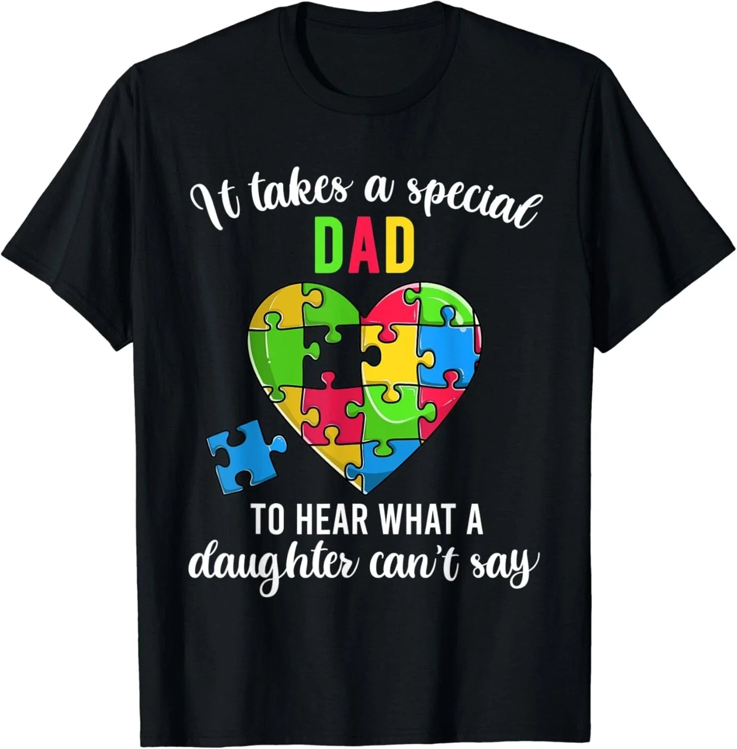 Dad Autism Awareness Family Support Shirts_ Fun Heart Puzzle Gift Unisex T-Shirt Unisex T-shirt, Sweatshirt, Hoodie, Long Sleeve Tee - T-Shirt, Sweatshirt, Hoodie
