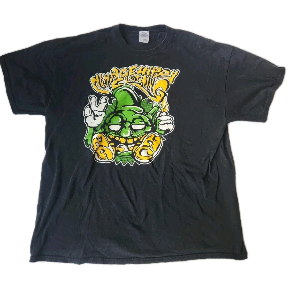 VTG New Age Hippy Clothing NAHC Troll Peace Sign Black T-Shirt Men's Size 2XL Unisex T-shirt, Sweatshirt, Hoodie, Long Sleeve Tee - T-Shirt, Sweatshirt, Hoodie