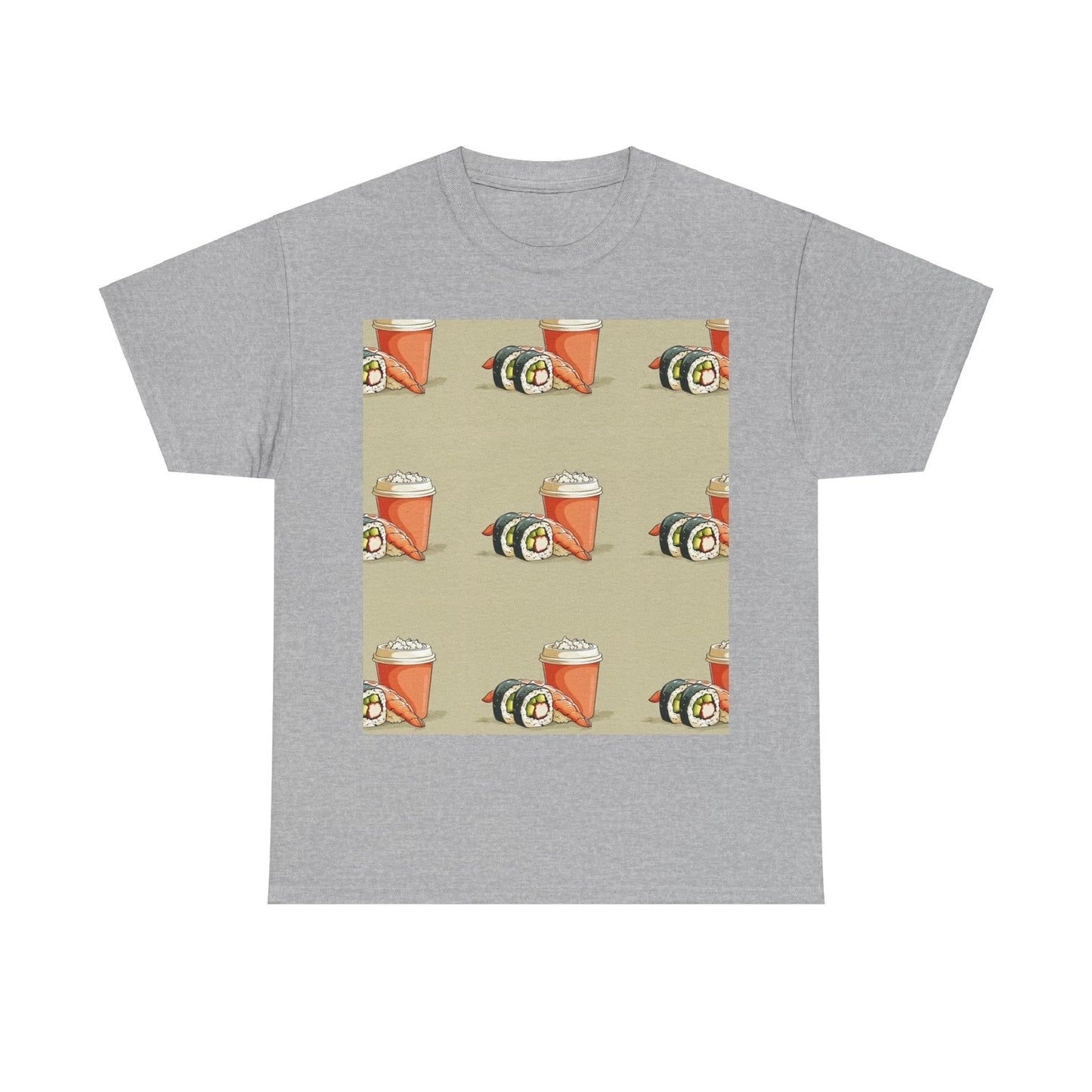 Sushi + Coffee t-shirt Unisex T-shirt, Sweatshirt, Hoodie, Long Sleeve Tee - T-Shirt, Sweatshirt, Hoodie