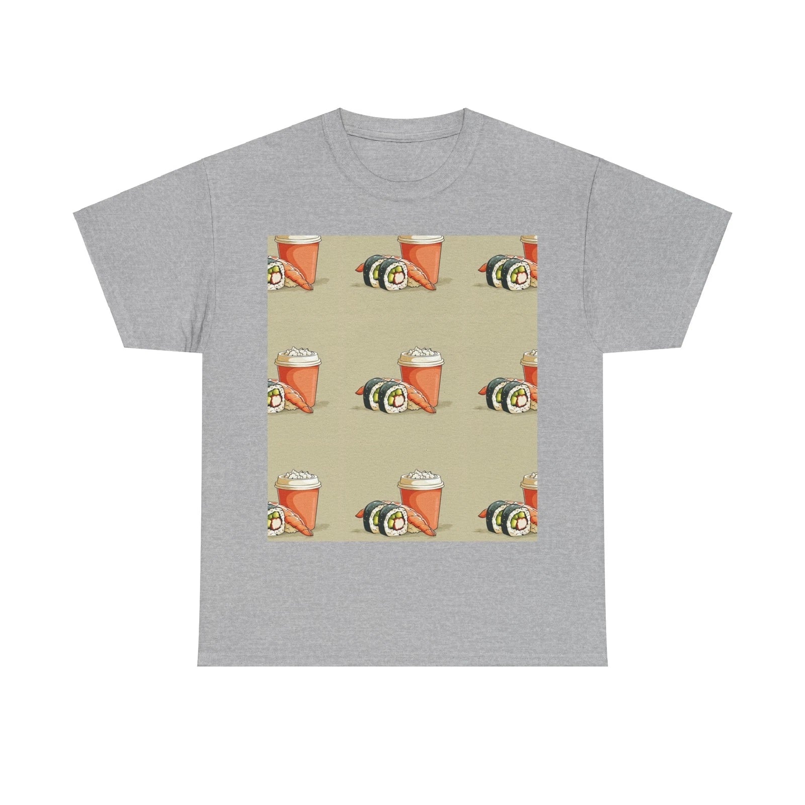 Sushi + Coffee t-shirt Unisex T-shirt, Sweatshirt, Hoodie, Long Sleeve Tee - T-Shirt, Sweatshirt, Hoodie