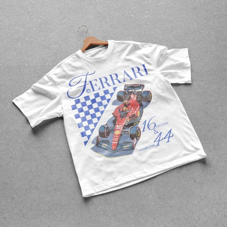 Ferrari F1 Shirt, Vintage Formula 1 Racing Graphic Tee, Charles Leclerc Top, Lec Unisex T-shirt, Sweatshirt, Hoodie, Long Sleeve Tee - T-Shirt, Sweatshirt, Hoodie
