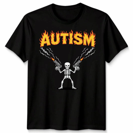 Autism Skeleton Meme Unisex Tshirt Unisex T-shirt, Sweatshirt, Hoodie, Long Sleeve Tee - T-Shirt, Sweatshirt, Hoodie