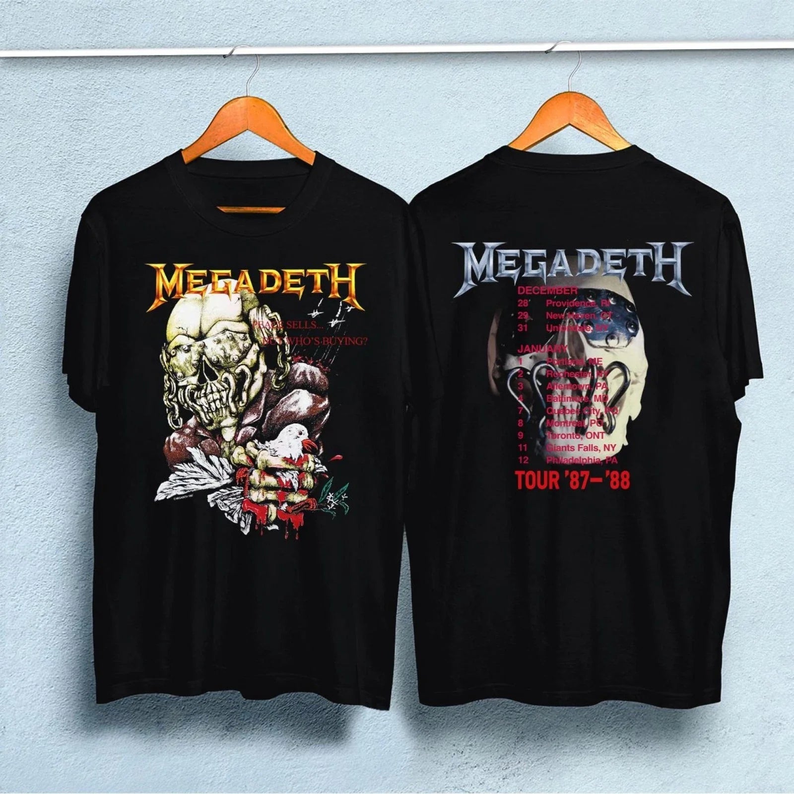 Vintage Megadeth Peace Sells Tour 1987 T-Shirt, Megadeth T-Shirt Unisex T-shirt, Sweatshirt, Hoodie, Long Sleeve Tee - T-Shirt, Sweatshirt, Hoodie