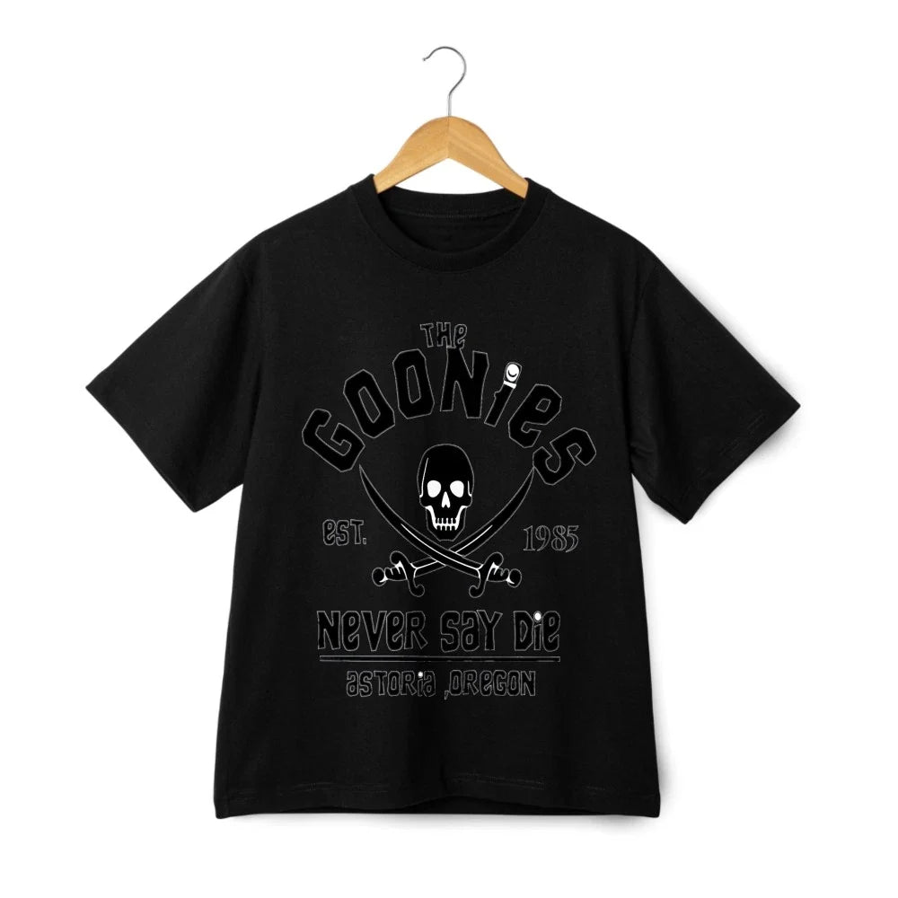 The Goonies"Never Say Die"Cartoon T-Shirt,Retro Cute Casual Tee|Daily&Outfits Unisex T-shirt, Sweatshirt, Hoodie, Long Sleeve Tee - T-Shirt, Sweatshirt, Hoodie