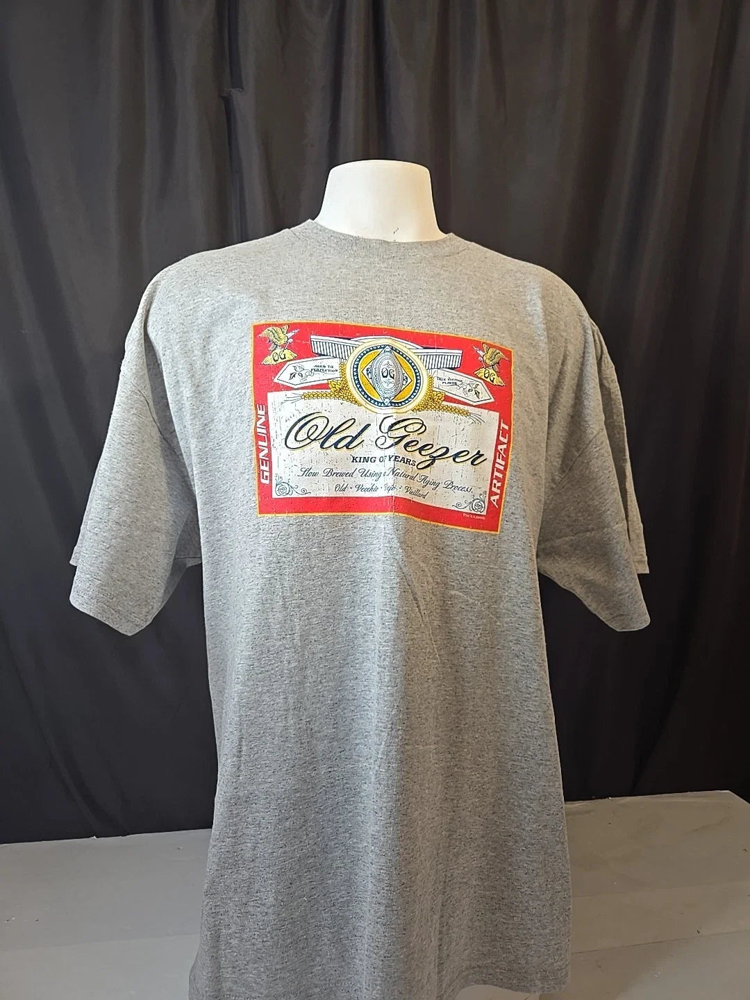 2XL Men's Tshirt, Funny Gray Top Tee, Old Geezer Graphic. Old Man Gag Gift Aging Unisex T-shirt, Sweatshirt, Hoodie, Long Sleeve Tee - T-Shirt, Sweatshirt, Hoodie
