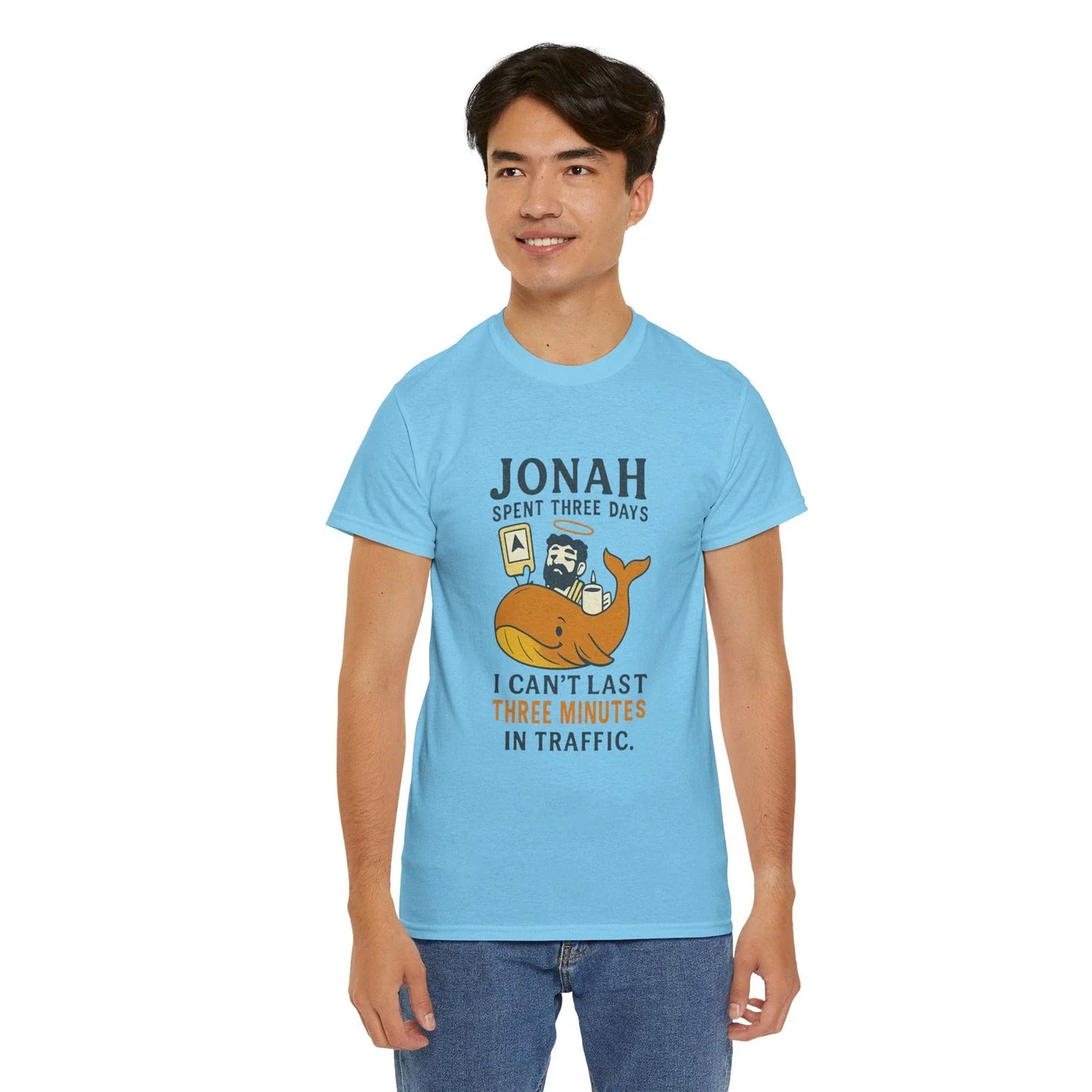 Funny Jonah in a Whale Unisex Tee, Traffic Quote Shirt, Humorous Biblical Gift, Unisex T-shirt, Sweatshirt, Hoodie, Long Sleeve Tee - T-Shirt, Sweatshirt, Hoodie