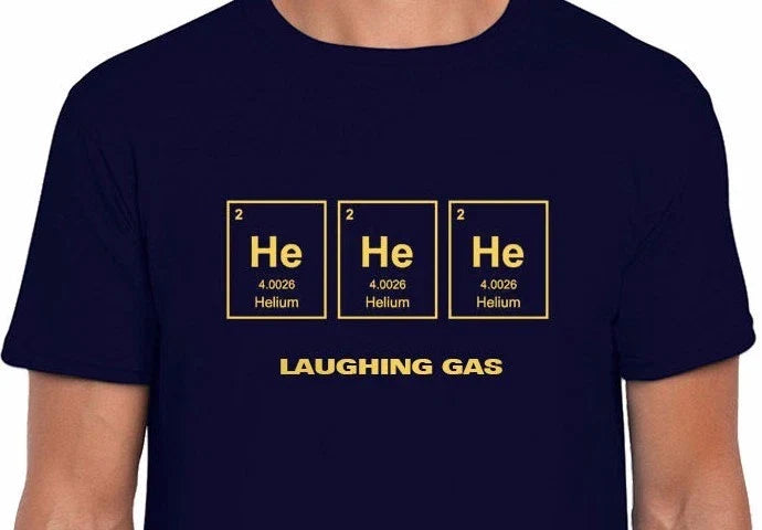 He He He Laughing Gas Novelty T-Shirt Science Funny Fathers Day Teacher Gift Tee Unisex T-shirt, Sweatshirt, Hoodie, Long Sleeve Tee - T-Shirt, Sweatshirt, Hoodie