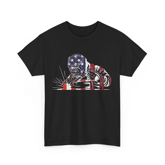 American Flag Welder Shirt, Welding Lovers T-shirt, Welder Man Dad Shirt Unisex T-shirt, Sweatshirt, Hoodie, Long Sleeve Tee - T-Shirt, Sweatshirt, Hoodie