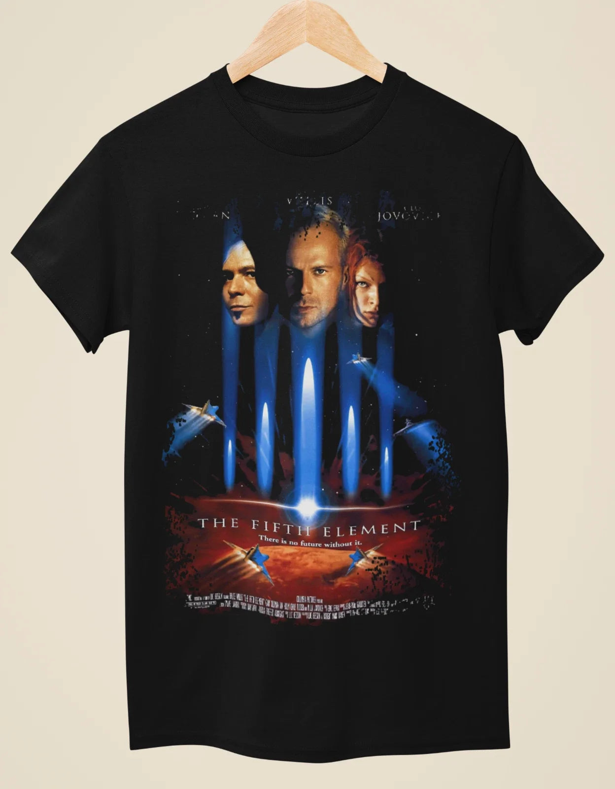 The Fifth Element - Movie Poster Inspired Unisex Black T-Shirt Unisex T-shirt, Sweatshirt, Hoodie, Long Sleeve Tee - T-Shirt, Sweatshirt, Hoodie