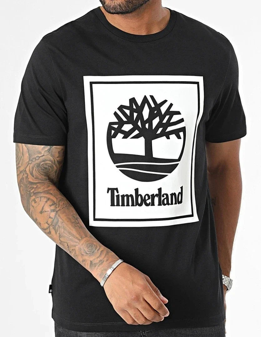 TIMBERLAND  Men's TB0A2AJ1 Black T-shirt Stack Logo short-sleeve BNWT Unisex T-shirt, Sweatshirt, Hoodie, Long Sleeve Tee - T-Shirt, Sweatshirt, Hoodie
