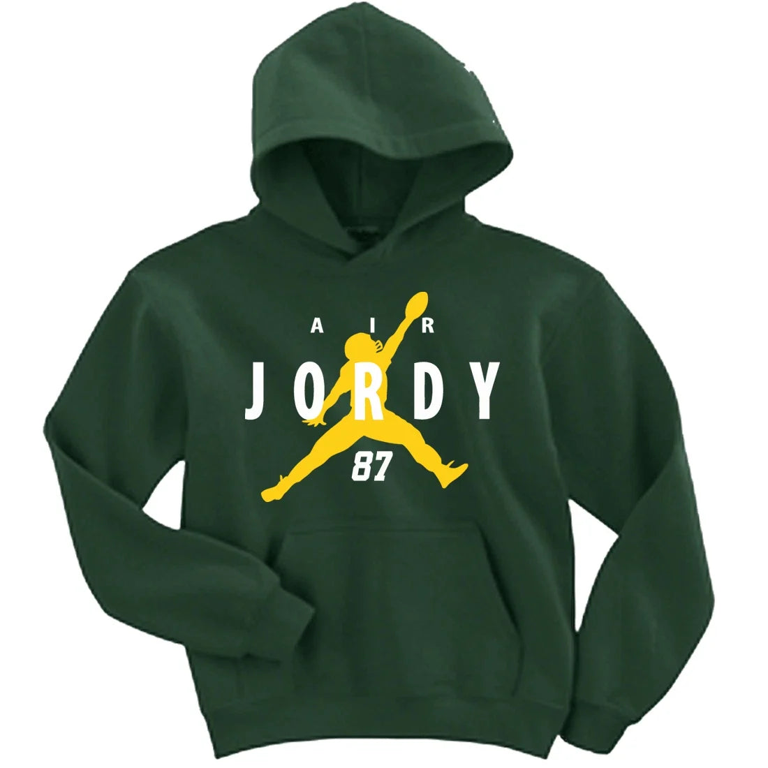 Jordy Nelson Green Bay Packers "Air Jordy" jersey HOODED SWEATSHIRT football jersey product view 1