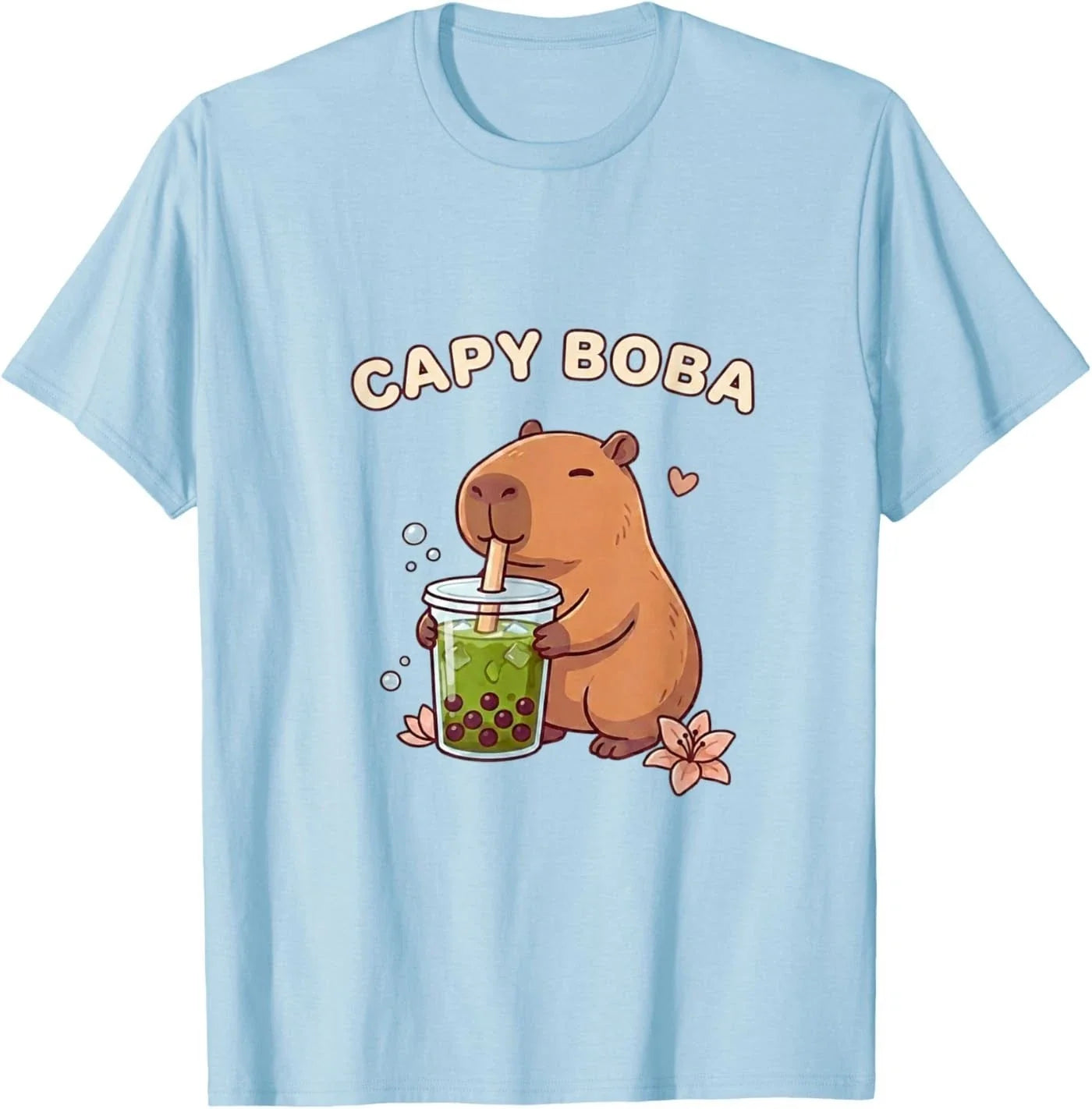 Capy Boba - Cute Capybara Matcha Boba T-Shirt Unisex T-shirt, Sweatshirt, Hoodie, Long Sleeve Tee - T-Shirt, Sweatshirt, Hoodie