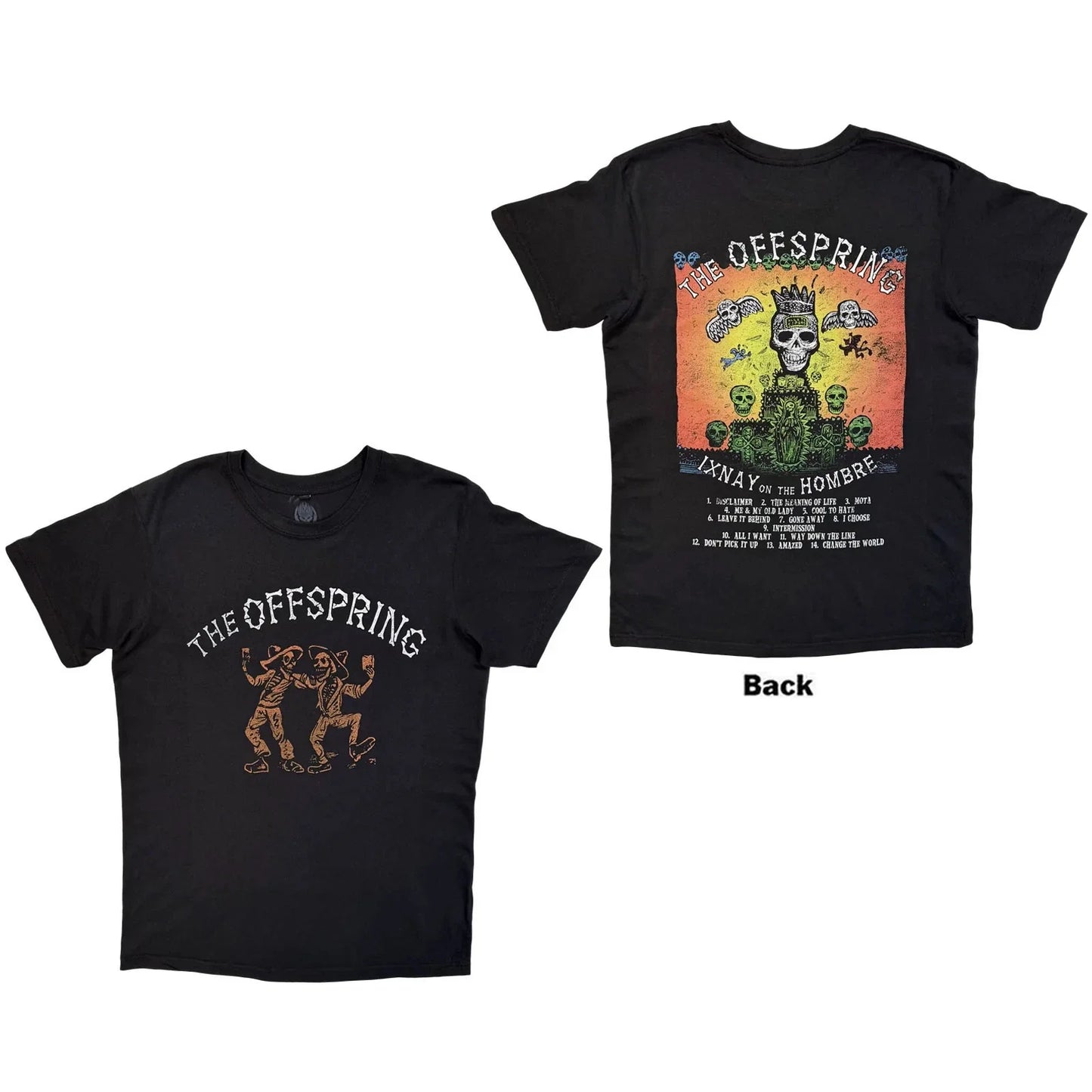 The Offspring  Premium Carbon T-Shirt: Ixnay On The Hombre (Black) (Back Print) Unisex T-shirt, Sweatshirt, Hoodie, Long Sleeve Tee - T-Shirt, Sweatshirt, Hoodie