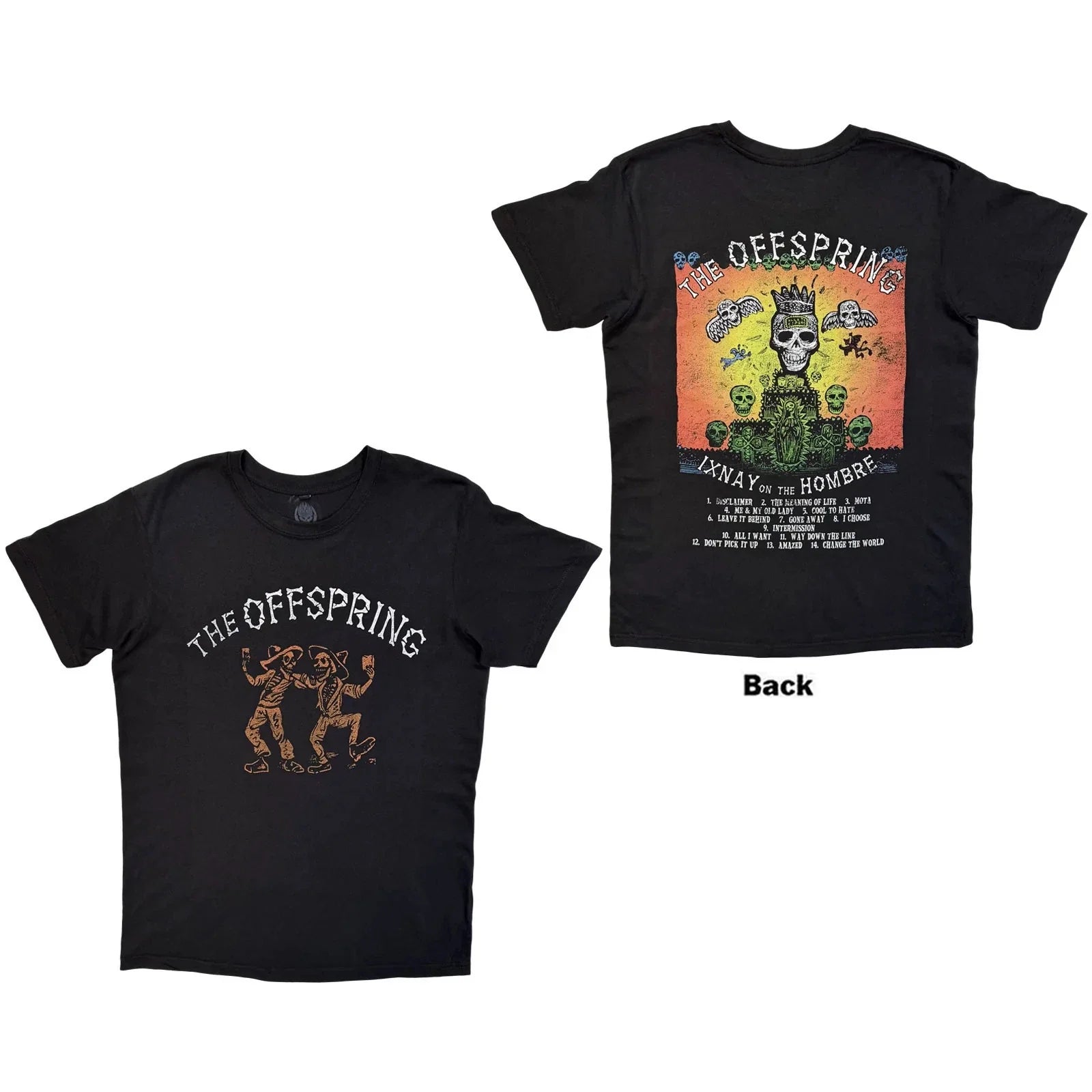 The Offspring  Premium Carbon T-Shirt: Ixnay On The Hombre (Black) (Back Print) Unisex T-shirt, Sweatshirt, Hoodie, Long Sleeve Tee - T-Shirt, Sweatshirt, Hoodie