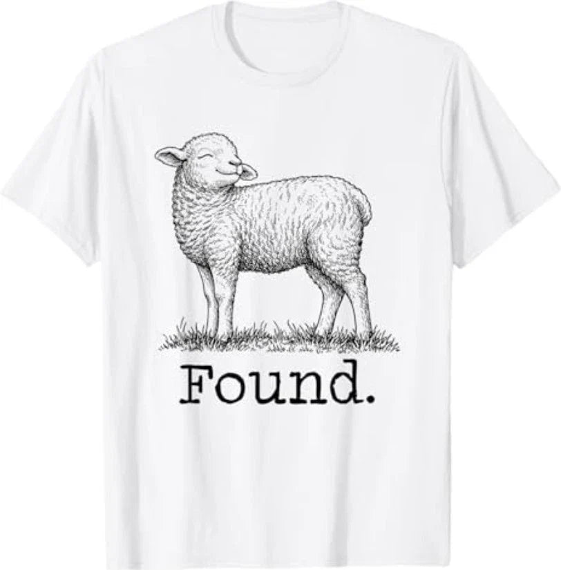 Found Minimalist Sheep Christian Psalm 23 Lamb Christian T-Shirt S-3XL Unisex T-shirt, Sweatshirt, Hoodie, Long Sleeve Tee - T-Shirt, Sweatshirt, Hoodie
