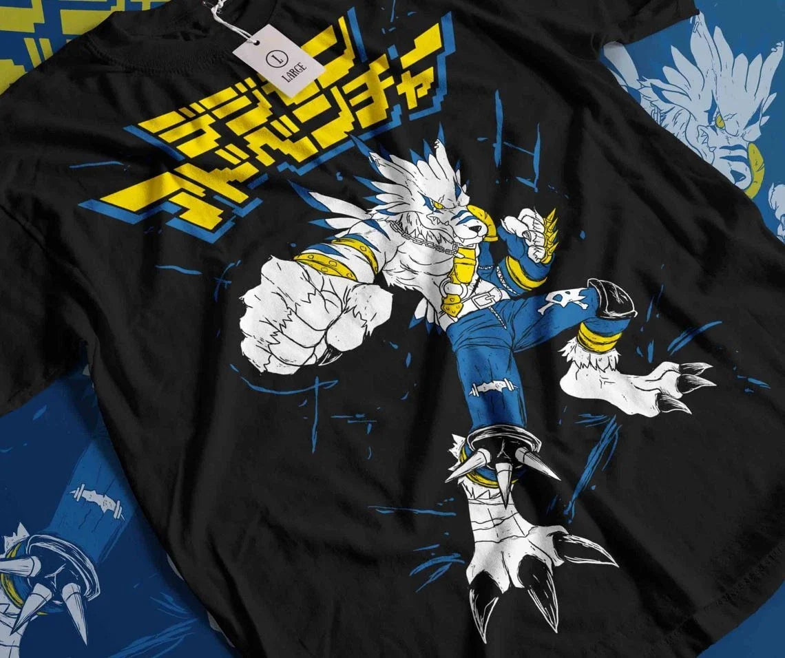 Digimon Adventure Shirt WereGarurumon T-Shirt Garurumon Tshirt Gabumon Anime Tee Unisex T-shirt, Sweatshirt, Hoodie, Long Sleeve Tee - T-Shirt, Sweatshirt, Hoodie