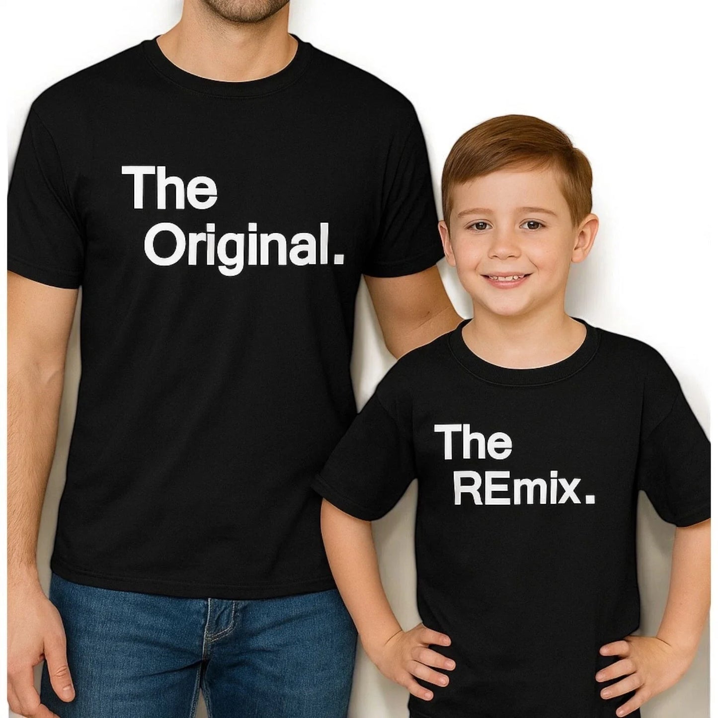 The Original Remix Family Matching T-Shirt | Funny Dad & Son Mum & Daughter Top Unisex T-shirt, Sweatshirt, Hoodie, Long Sleeve Tee - T-Shirt, Sweatshirt, Hoodie
