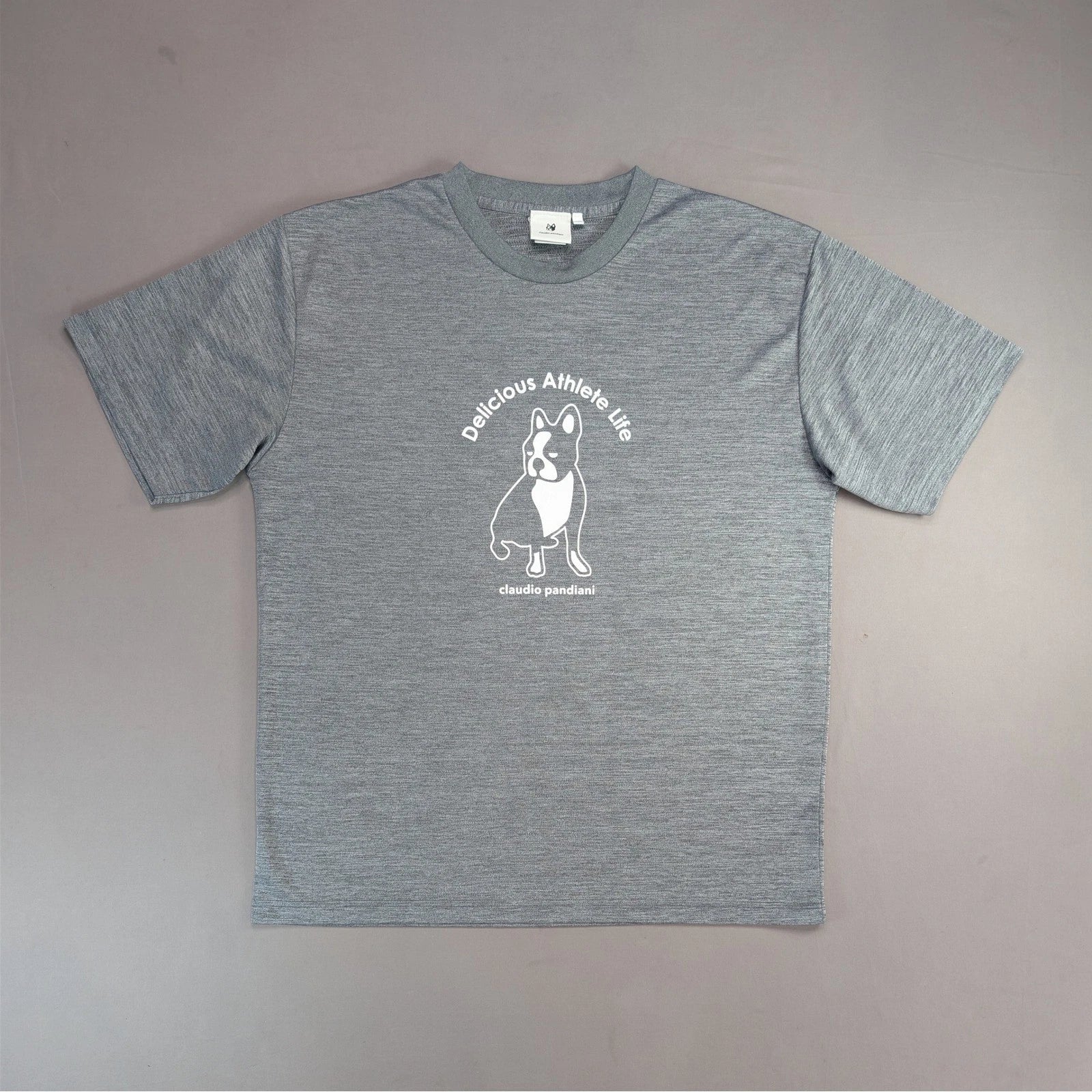 Claudio Pandiani Delicious Athlete Life Gray Graphic Tee Shirt XXL Japan Unisex T-shirt, Sweatshirt, Hoodie, Long Sleeve Tee - T-Shirt, Sweatshirt, Hoodie
