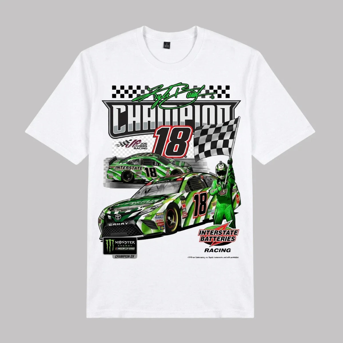 Kyle Busch #18 NASCAR Champion One Spot Graphic Tee All Size S-5XL Unisex T-shirt, Sweatshirt, Hoodie, Long Sleeve Tee - T-Shirt, Sweatshirt, Hoodie