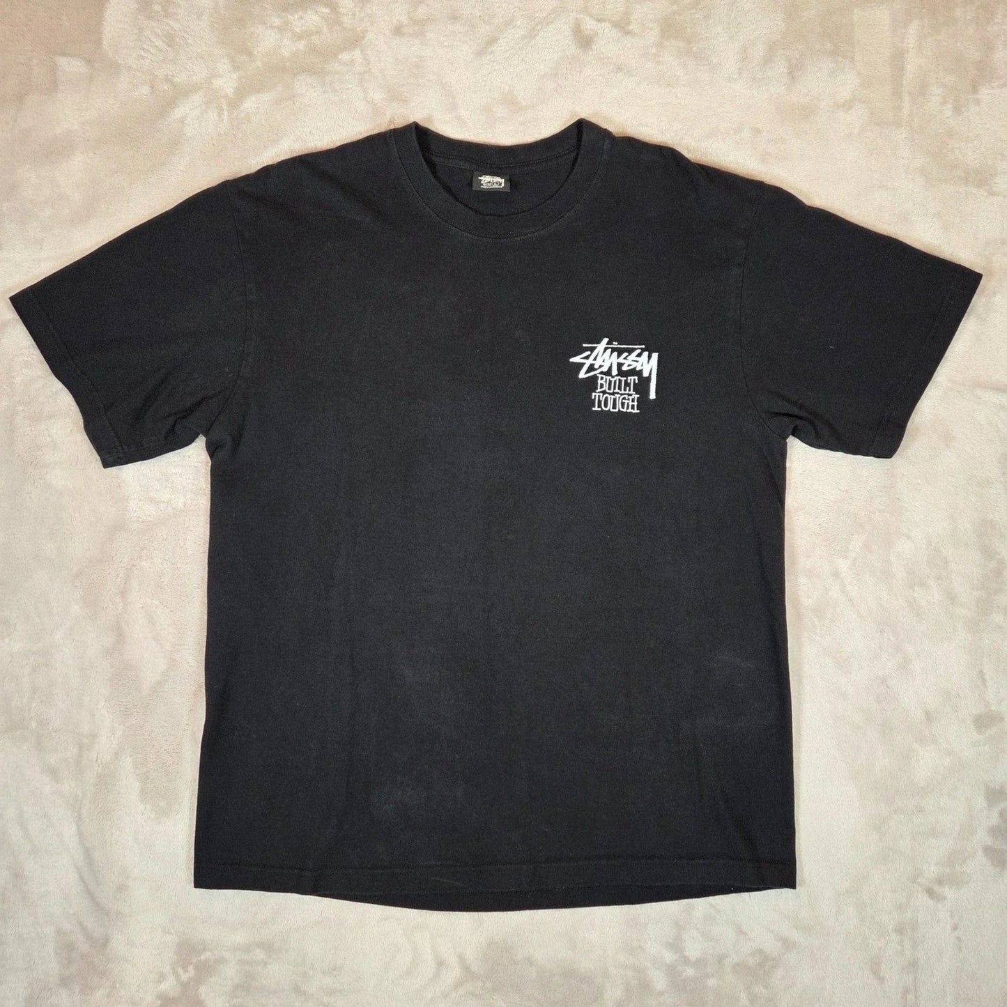 Stussy Built Tough Teddy Bear T Shirt Mens Large Black Graphic Streetwear Unisex T-shirt, Sweatshirt, Hoodie, Long Sleeve Tee - T-Shirt, Sweatshirt, Hoodie