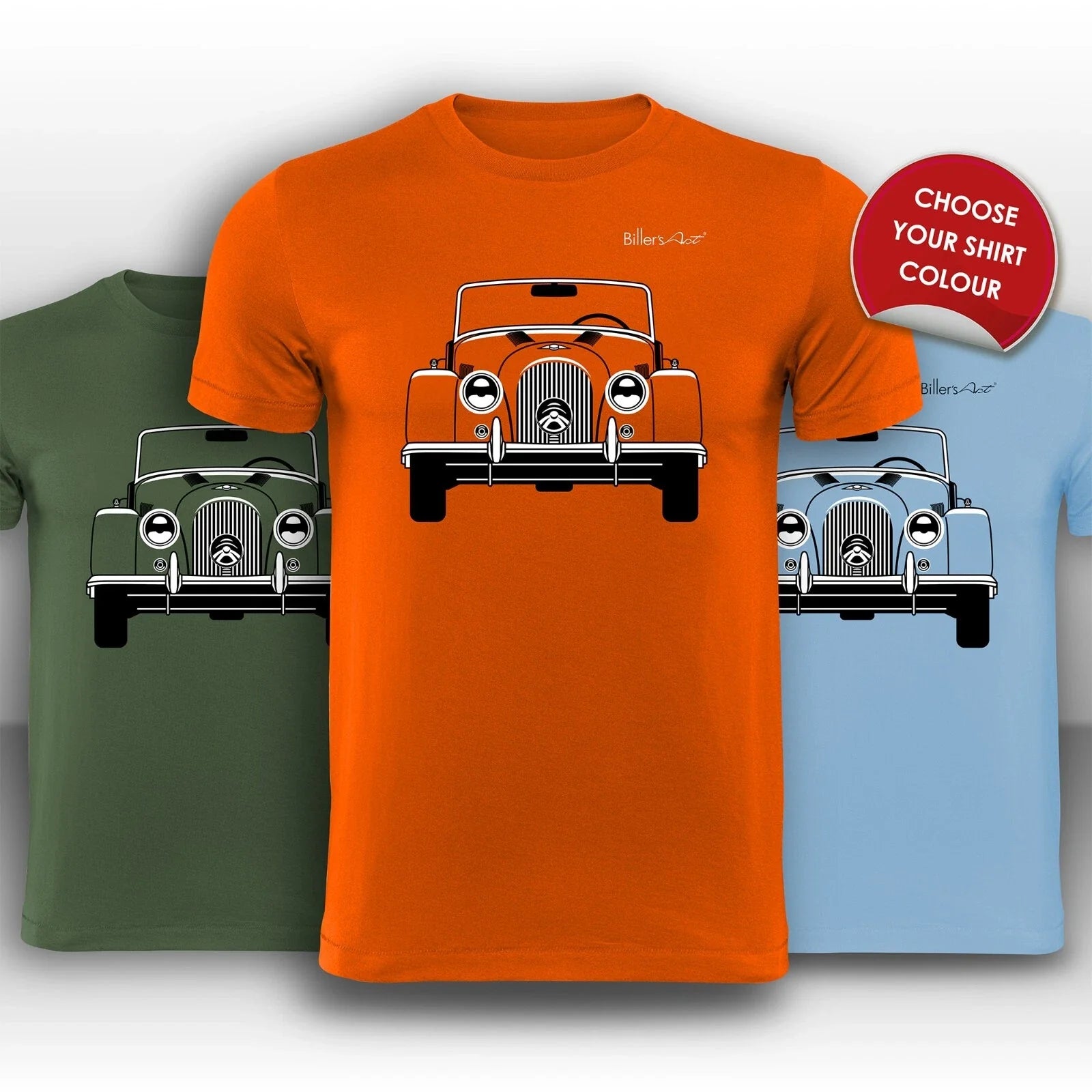 Morgan Plus 4 Front View Super Cool hand printed T-Shirt Unisex T-shirt, Sweatshirt, Hoodie, Long Sleeve Tee - T-Shirt, Sweatshirt, Hoodie