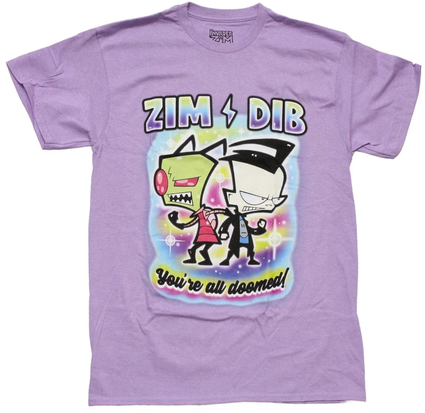 Invader Zim New Adult T-Shirt -  Zim Dib "You're all doomed!" Unisex T-shirt, Sweatshirt, Hoodie, Long Sleeve Tee - T-Shirt, Sweatshirt, Hoodie