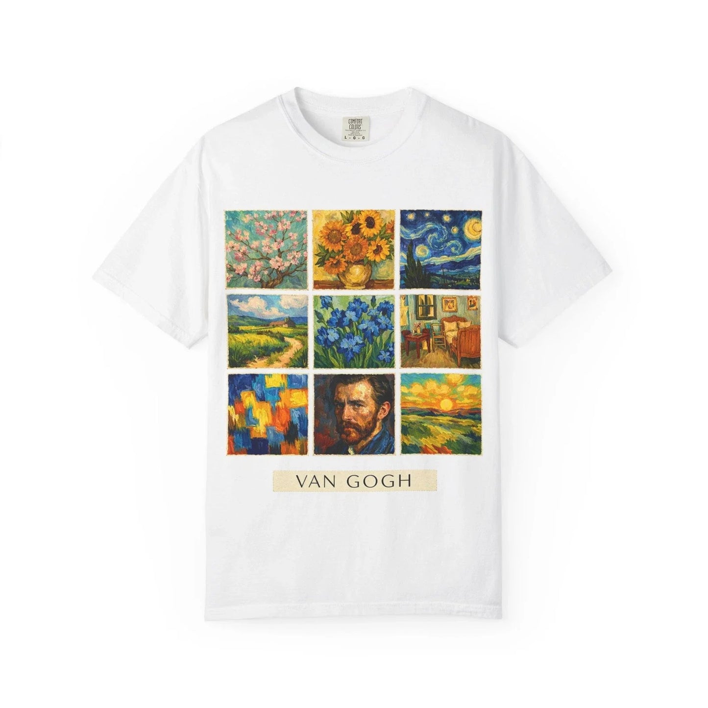 Famous Painter Portrait and Paintings T-Shirt | Art Collage Tee Unisex T-shirt, Sweatshirt, Hoodie, Long Sleeve Tee - T-Shirt, Sweatshirt, Hoodie