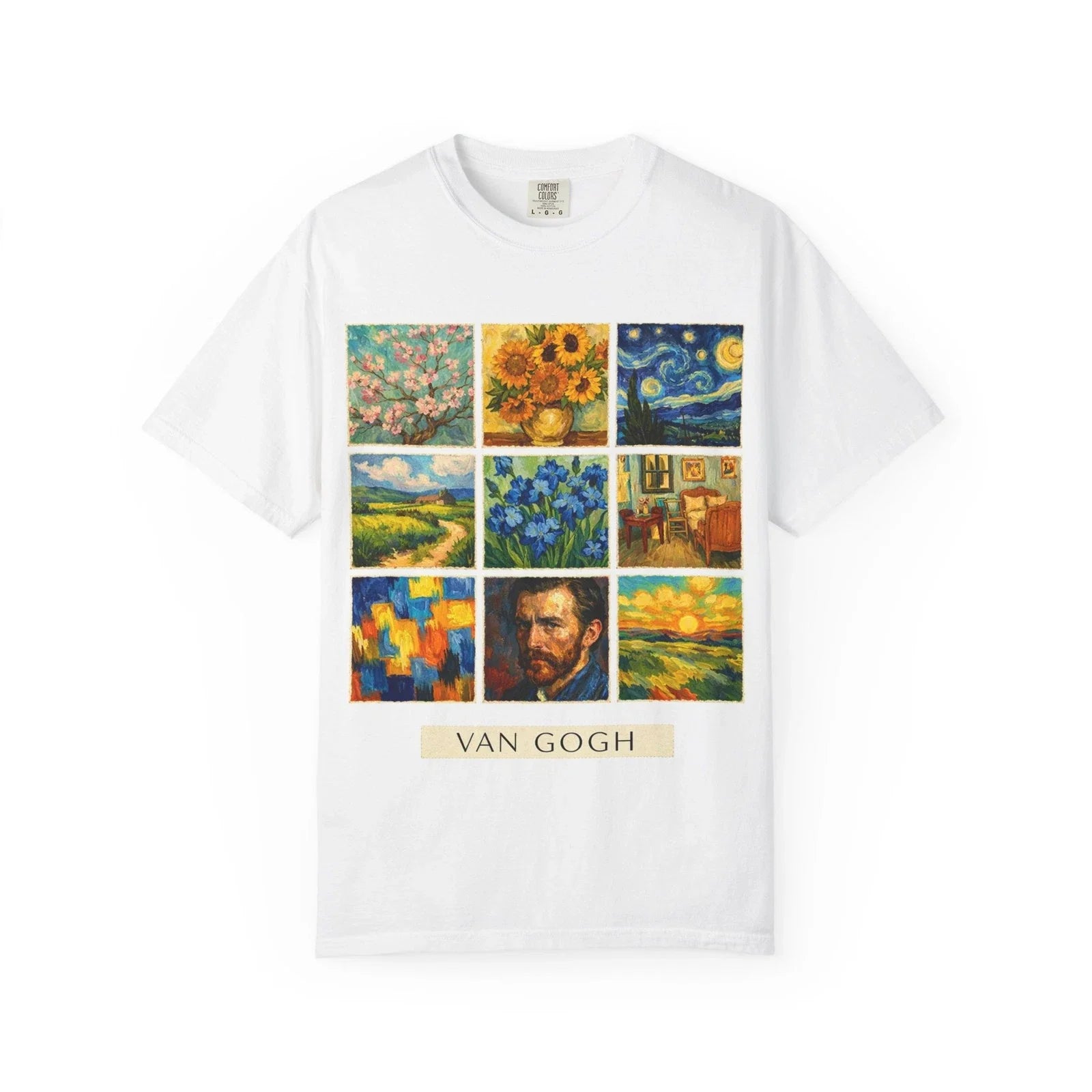 Famous Painter Portrait and Paintings T-Shirt | Art Collage Tee Unisex T-shirt, Sweatshirt, Hoodie, Long Sleeve Tee - T-Shirt, Sweatshirt, Hoodie