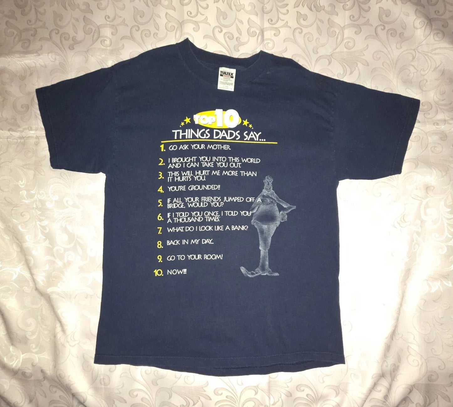 Vintage Y2K Top 10 Things Dads Say Tshirt Navy Men's XL Tultex Comic Funny Jokes Unisex T-shirt, Sweatshirt, Hoodie, Long Sleeve Tee - T-Shirt, Sweatshirt, Hoodie