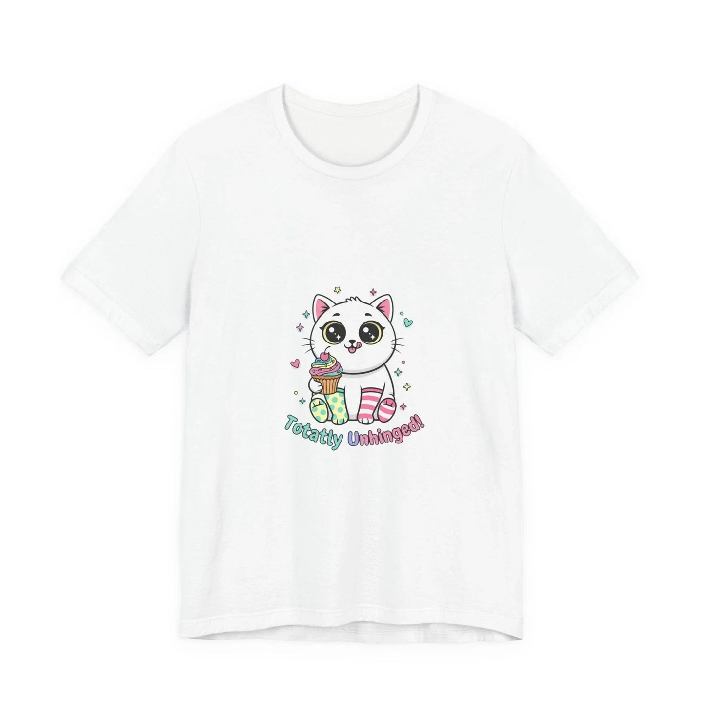 Toothably Unhinged Cat Tee | mildly unhinged, cute irony Unisex T-shirt, Sweatshirt, Hoodie, Long Sleeve Tee - T-Shirt, Sweatshirt, Hoodie
