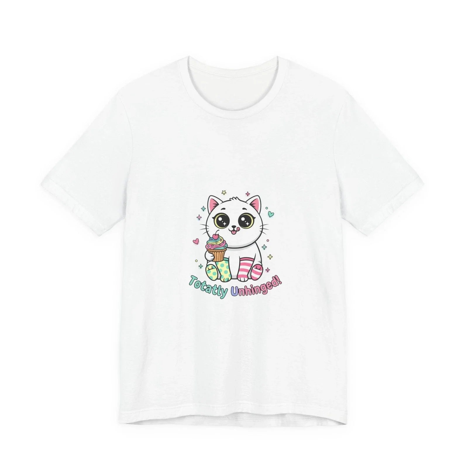 Toothably Unhinged Cat Tee | mildly unhinged, cute irony Unisex T-shirt, Sweatshirt, Hoodie, Long Sleeve Tee - T-Shirt, Sweatshirt, Hoodie
