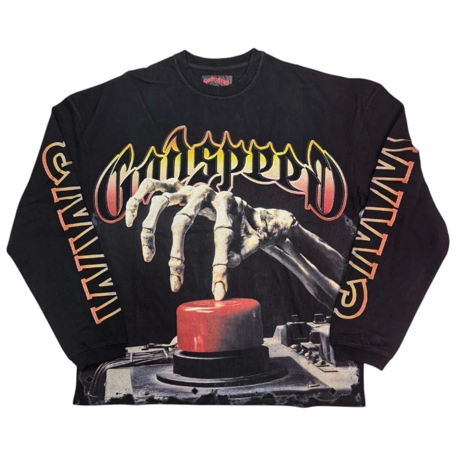 Godspeed Code Red Long Sleeve T-Shirt Black Wash Unisex T-shirt, Sweatshirt, Hoodie, Long Sleeve Tee - T-Shirt, Sweatshirt, Hoodie