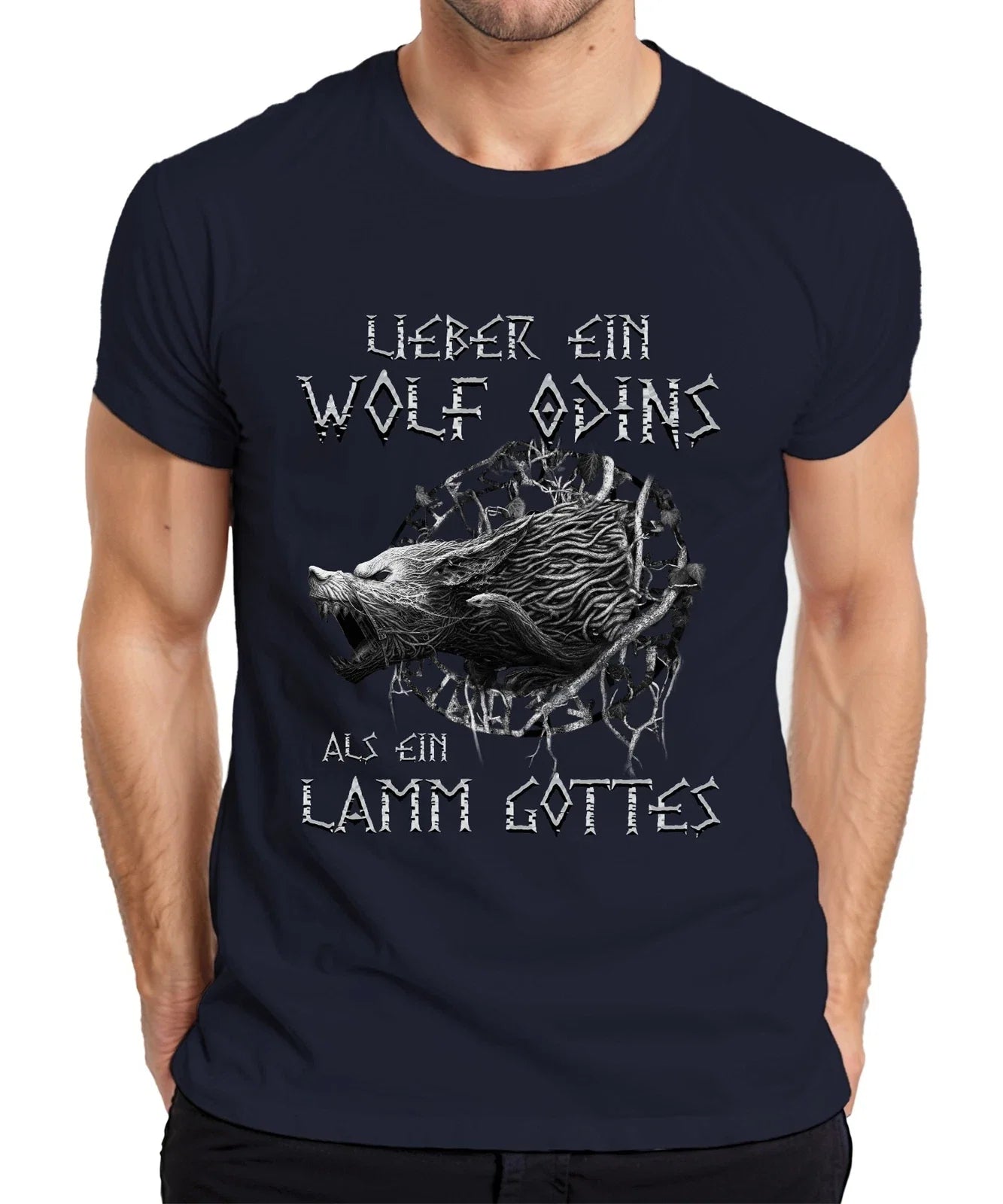Better A Wolf Odin Than A Lamb Of God Vikings North Gothic Mens T-Shirt Unisex T-shirt, Sweatshirt, Hoodie, Long Sleeve Tee - T-Shirt, Sweatshirt, Hoodie