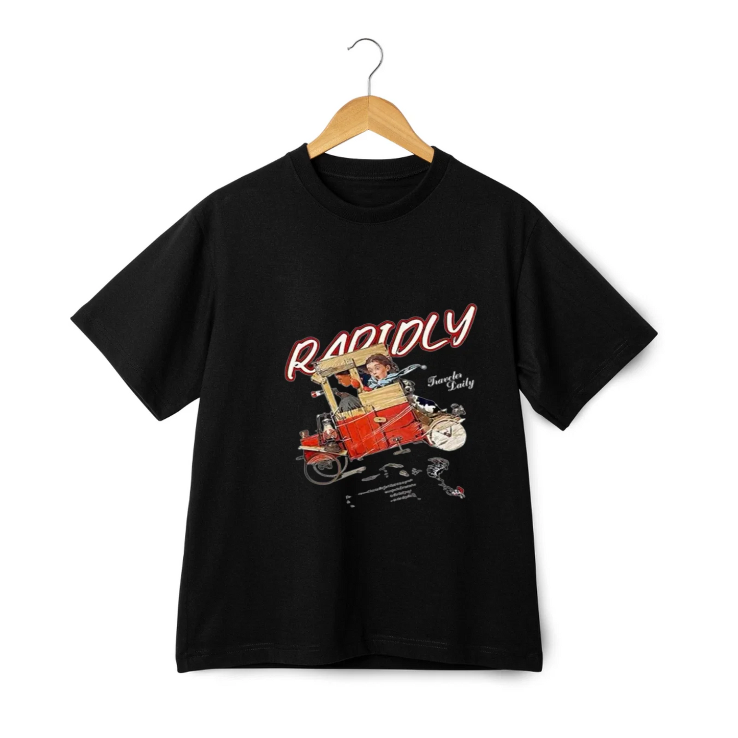 Rapidly Travel Daily Cartoon Car Graphic Unisex Tee Unisex T-shirt, Sweatshirt, Hoodie, Long Sleeve Tee - T-Shirt, Sweatshirt, Hoodie