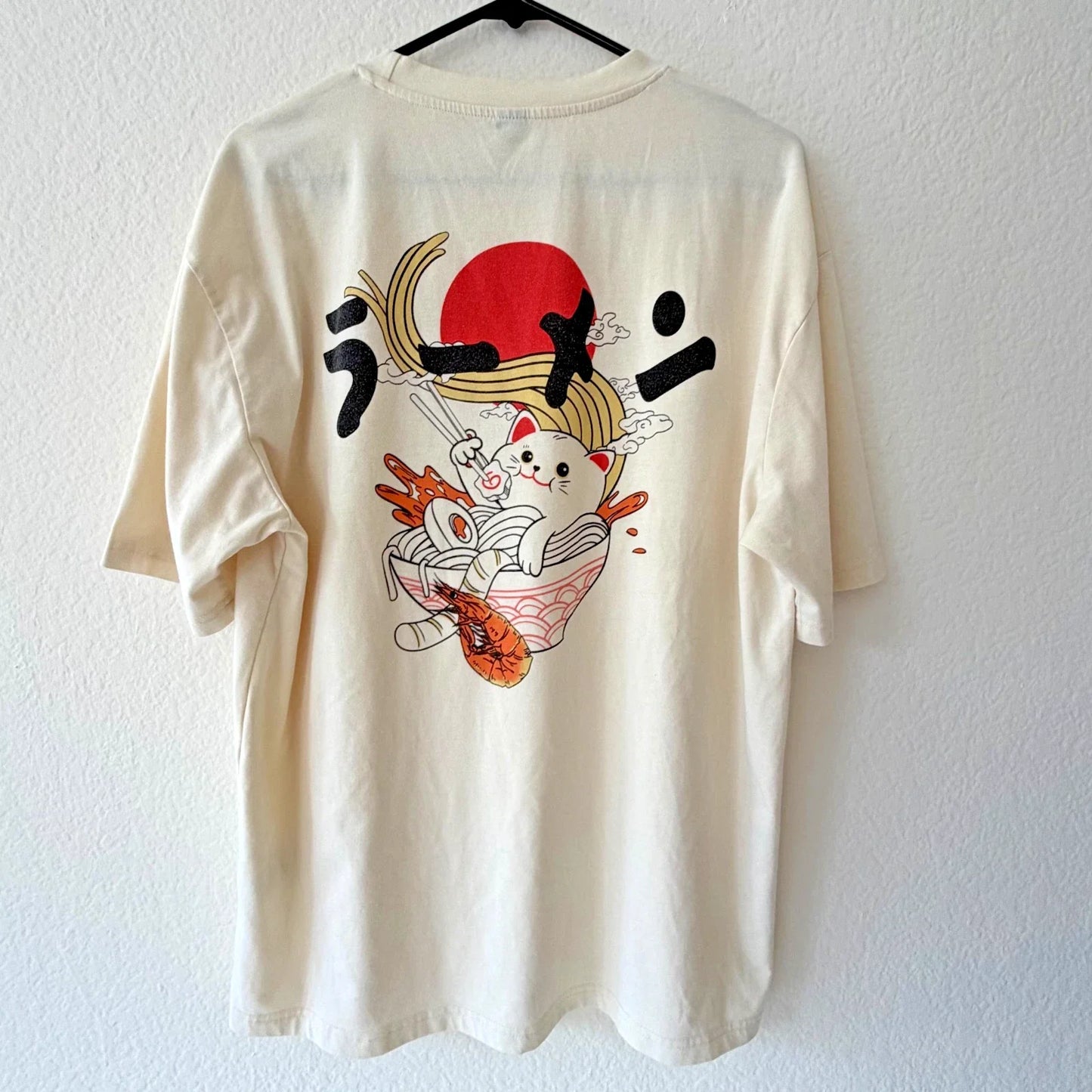 Cotton Blend Graphic Tee Unisex M Relaxed Cream Kawaii Anime Streetwear Unisex T-shirt, Sweatshirt, Hoodie, Long Sleeve Tee - T-Shirt, Sweatshirt, Hoodie