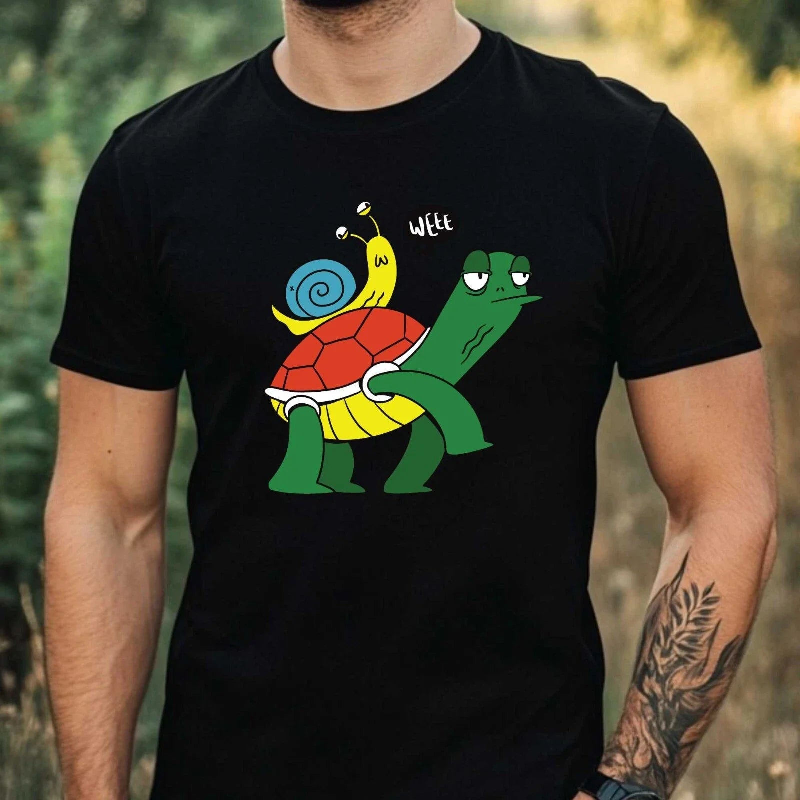 Mens Turtle Print Cotton T-Shirt Size XS to 5XL Unisex T-shirt, Sweatshirt, Hoodie, Long Sleeve Tee - T-Shirt, Sweatshirt, Hoodie