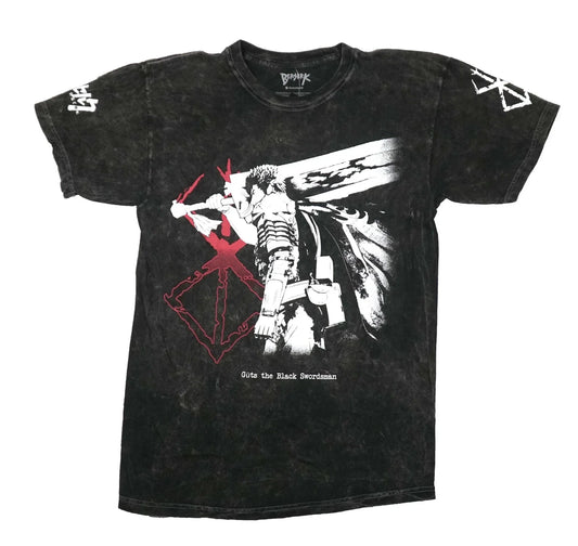 Berserk New Adult T-Shirt - Armor Black Swordsman Mineral Wash Unisex T-shirt, Sweatshirt, Hoodie, Long Sleeve Tee - T-Shirt, Sweatshirt, Hoodie