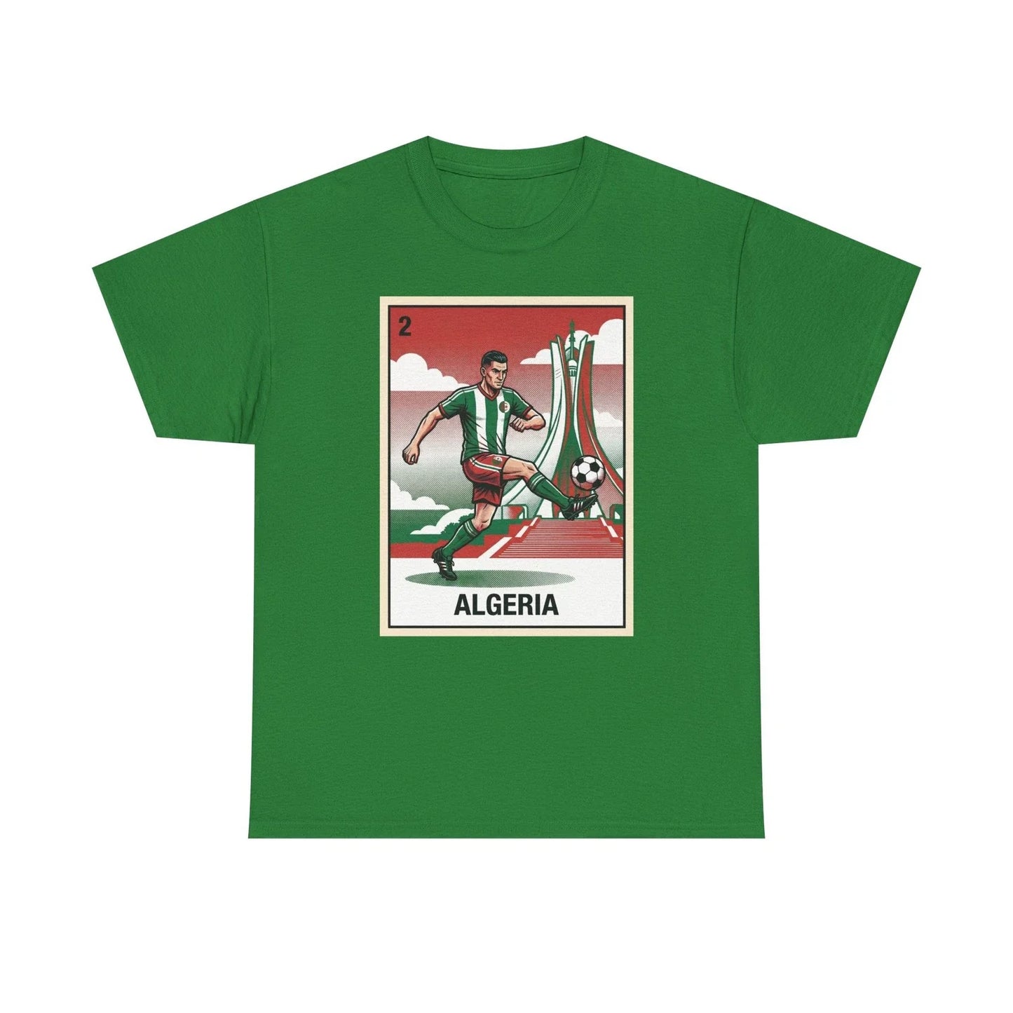Algeria Pride T-Shirt Green White Red Soccer Graphic Retro Football Sports Tee Unisex T-shirt, Sweatshirt, Hoodie, Long Sleeve Tee - T-Shirt, Sweatshirt, Hoodie
