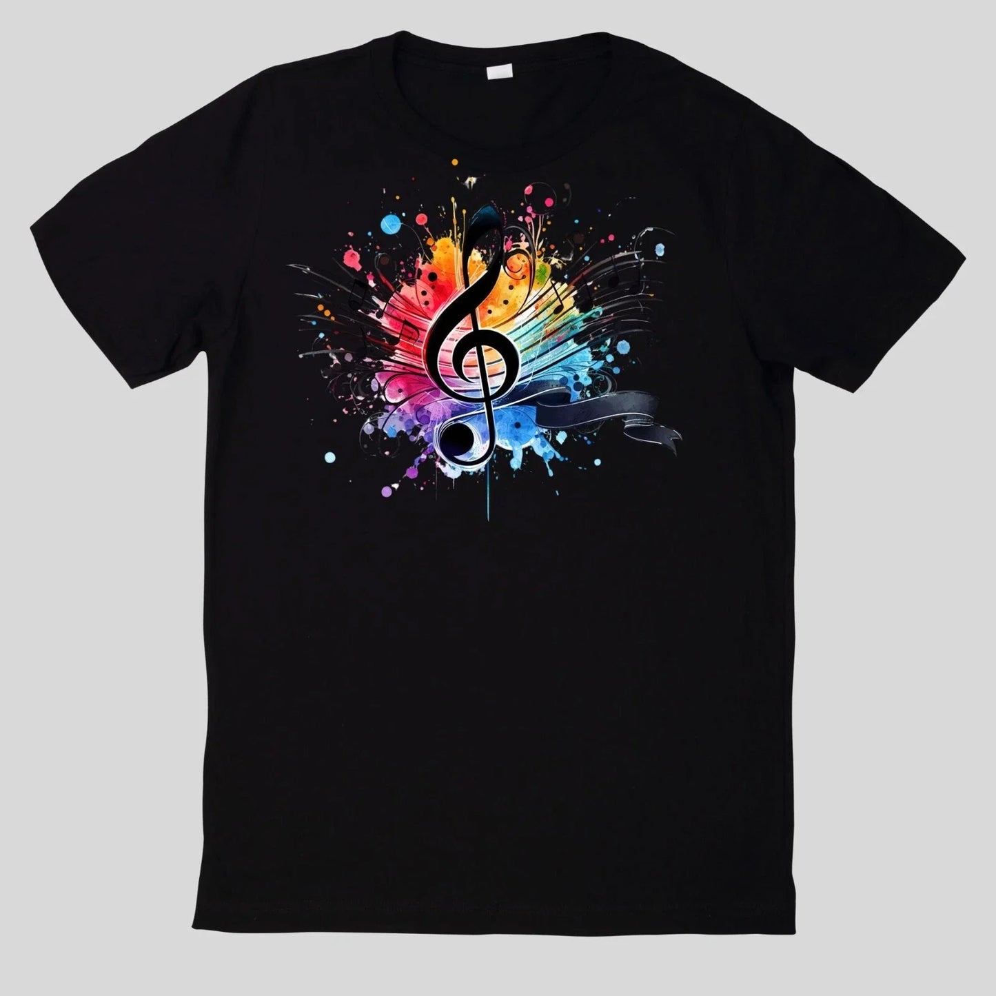 Watercolour Musical Notes T Shirt Unisex T-shirt, Sweatshirt, Hoodie, Long Sleeve Tee - T-Shirt, Sweatshirt, Hoodie