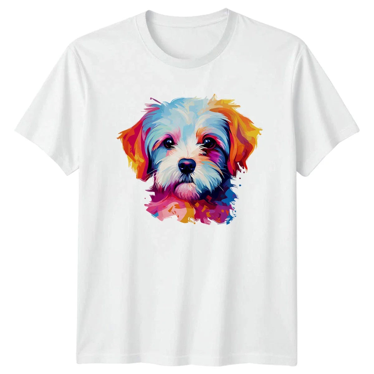Colorful Dog Face T-Shirt Pet Portrait Dog Lover Unisex T-shirt, Sweatshirt, Hoodie, Long Sleeve Tee - T-Shirt, Sweatshirt, Hoodie