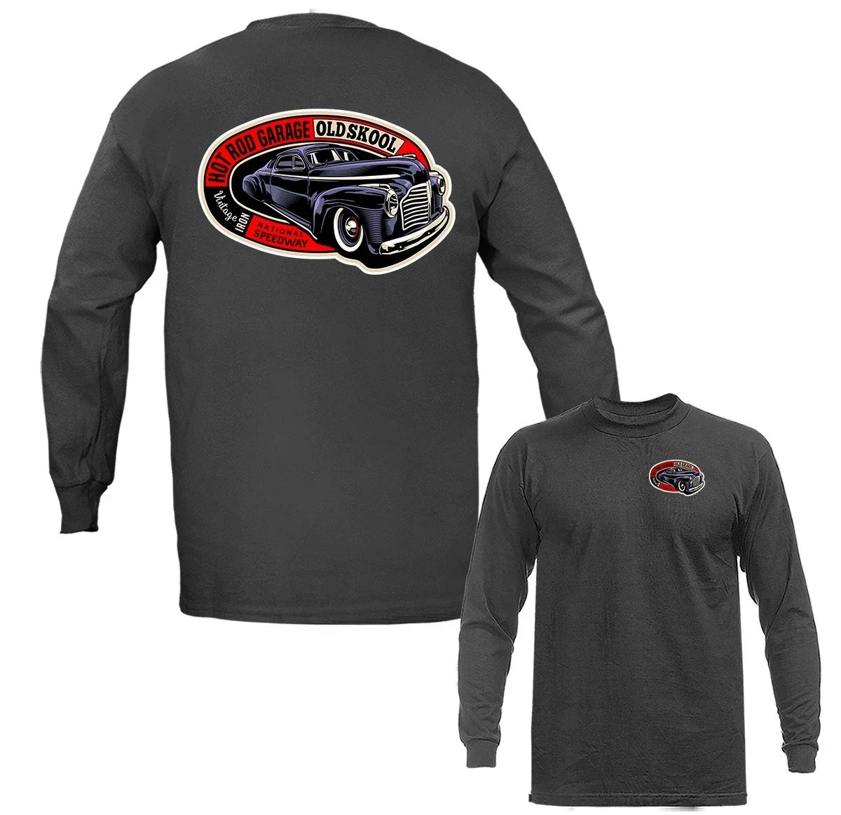 Hot Rod Old Skool Garage Classic Vintage Car Vehicle Long Sleeve T-Shirt Unisex T-shirt, Sweatshirt, Hoodie, Long Sleeve Tee - T-Shirt, Sweatshirt, Hoodie