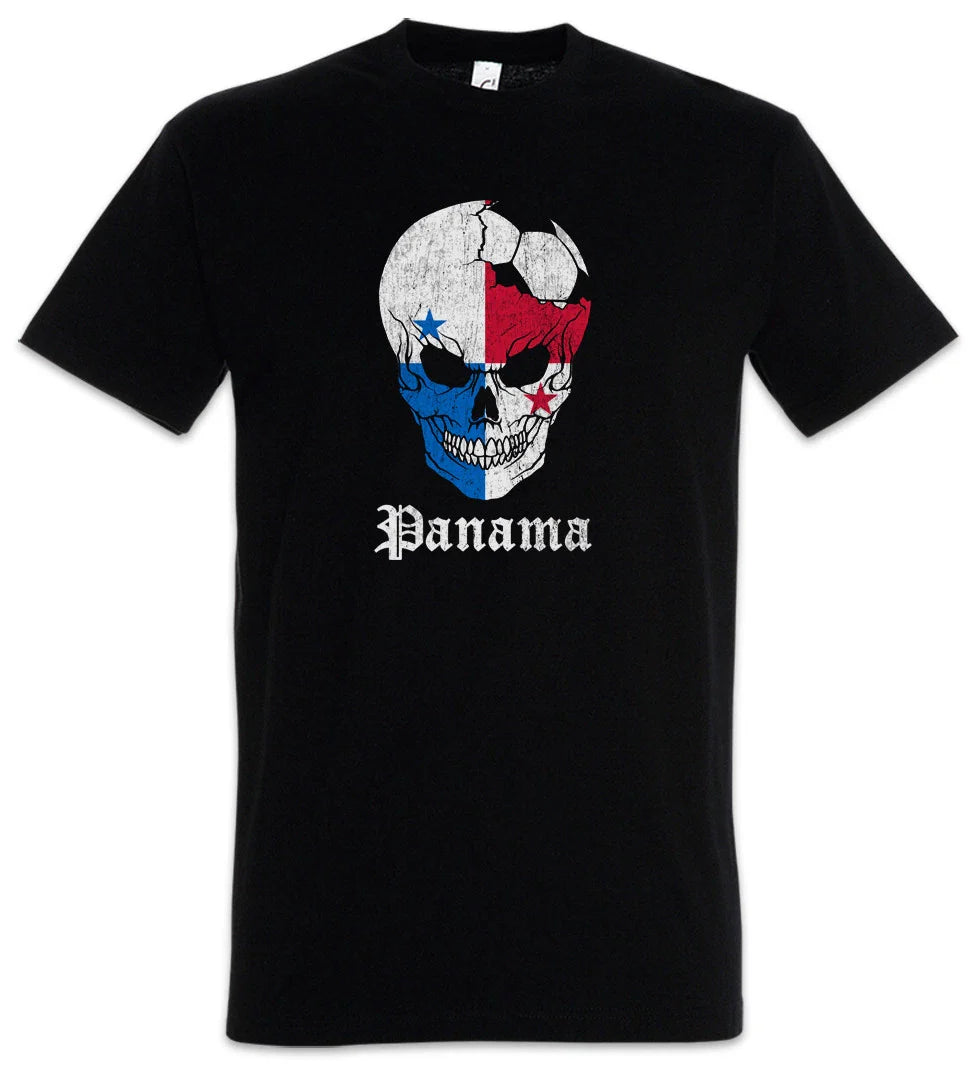 Panama Football Skull I T-Shirt panamanian Soccer Flag Banner World Championship Unisex T-shirt, Sweatshirt, Hoodie, Long Sleeve Tee - T-Shirt, Sweatshirt, Hoodie