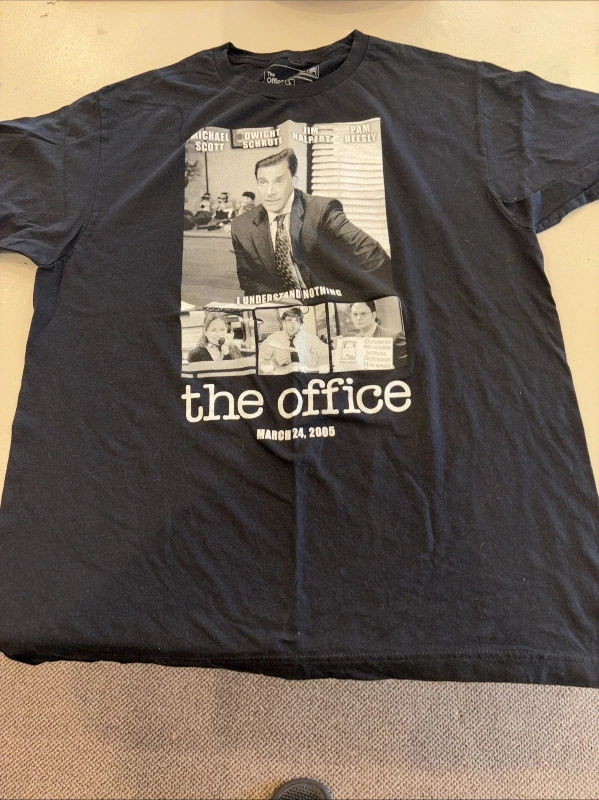 The Office TV Show Premier Date T March 24 2005 Black - Adult & Kids T-Shirts, Sweatshirts & Hoodies apparel design preview 1