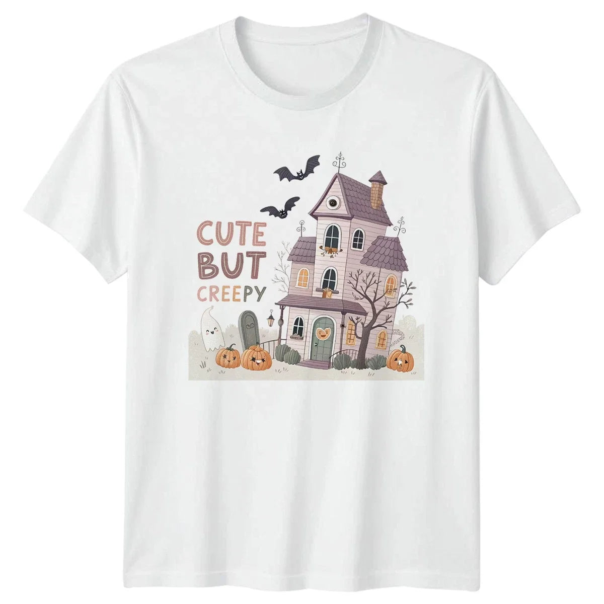 Cute But Creepy T-Shirt Haunted House Halloween Gift For Him And Her Unisex T-shirt, Sweatshirt, Hoodie, Long Sleeve Tee - T-Shirt, Sweatshirt, Hoodie