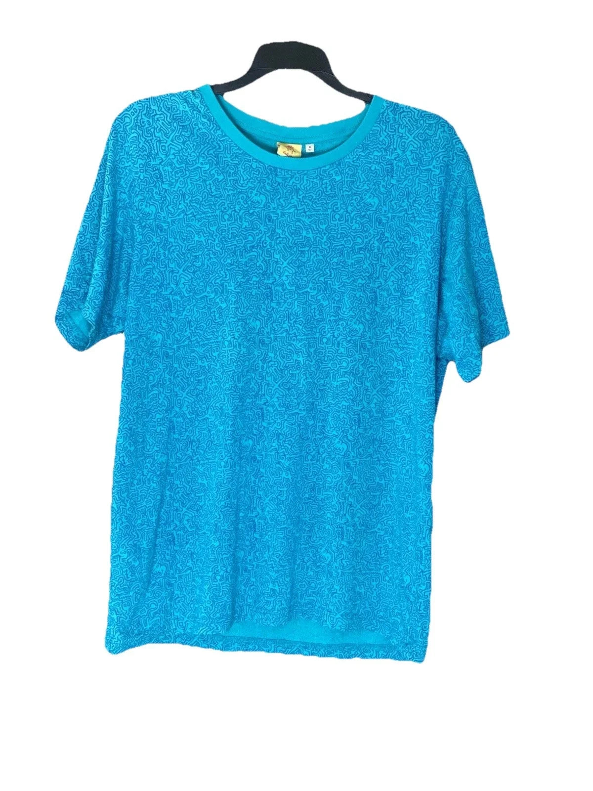 Keith Haring Sz M Unisex Blue Pop Art Culture Short Sleeve T-Shirt Unisex T-shirt, Sweatshirt, Hoodie, Long Sleeve Tee - T-Shirt, Sweatshirt, Hoodie