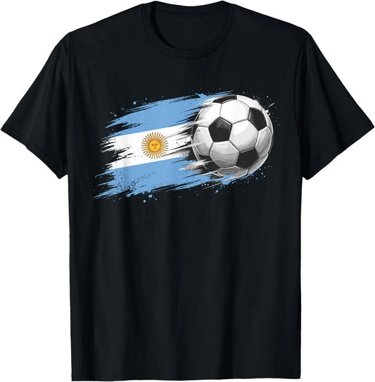Argentina Soccer Ball Argentina Flag T-Shirt Unisex T-shirt, Sweatshirt, Hoodie, Long Sleeve Tee - T-Shirt, Sweatshirt, Hoodie